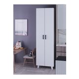 Haus Modüler 8 Raflı 2 Kapaklı 16R Erzak Dolabı Çok Amaçlı Dolap Banyo Dolabı Kiler Dolabı Beyaz