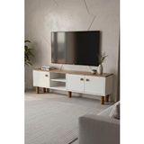 Haus Modüler Sezer Tv Ünitesi 3 Kapaklı Tv Ünitesi Salon Mobilyası / Haus1064 Beyaz