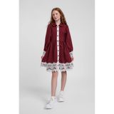 HAUSEkids 10-14 Yaş Nişantaşı Soft Kız Çocuk Elbise-Bordo
