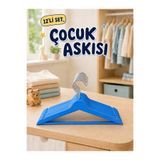 Hausgarten 12 Adet Dolap İçi Düzenleyici Çocuk Elbise Askısı Bebek Askısı Mavi