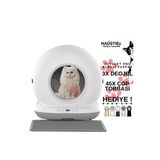 Haustier Cb001 Akıllı Otomatik Kedi Tuvaleti - 75 L Hazneli 45 Adet Çöp Torbası - Elekli Paspas