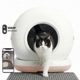 Haustier Cb002 Bej Akıllı Otomatik Kedi Tuvaleti Kameralı App ile Uzaktan Kontrol 75 Lt Hazne