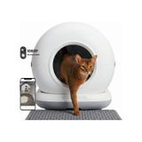 Haustier Cb002 Gri Kameralı Akıllı Otomatik Kedi Tuvaleti, App İle Uzaktan Kontrol, 72lt Hazne, 7lt Çöp Haznesi beyaz-gri