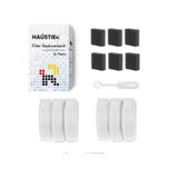Haustier Filtre - WF007L Otomatik Kedi Su Sebili Uyumlu 6lı Set beyaz-gri