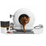 Haustier Hst-Cb002-Gri Akıllı Otomatik Kedi Tuvaleti, Hst-Qq005 Beyaz Akıllı Mama Kabı , Hst-Wf007l Beyaz Kedi Su Sebili 3 Lü Set Haustier Türk