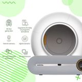 Haustier MSP-01 Akıllı Otomatik Kedi Tuvaleti, App Kontrol, 65LT Hazne, 9lt Çöp Haznesi, Iyonizer Koku Giderici - Beyaz