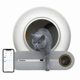 Haustier MSP01 Akıllı Otomatik Kedi Tuvaleti, Tuya App-Wifi Uzaktan Kontrol, 65LT Hazne, 9lt Çöp Haznesi, İyonizer Koku Giderici, Ağırlık Sensörlü