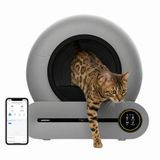 Haustier MSP01 Gri Akıllı Otomatik Kedi Tuvaleti, App Kontrol, 65lt Hazne, 9lt Atık haznesi, İyonizer Kötü Koku Giderici
