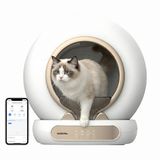 Haustier Msp05 APP ile Uzaktan Kontrol 65L Hazne UV Sterilazyon Ağırlık Sensörlü Akıllı Otomatik Kedi Tuvaleti