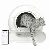 Haustier MSP08 Akıllı Otomatik Kedi Tuvaleti, Uzaktan Kontrol, 65lt Hazne, 9lt Çöp haznesi-İyonizer Kötü Koku Giderici, Ağırlık sensörlü