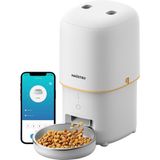 Haustier PF02 Akıllı Otomatik Kedi Mama Kabı , Tuya App-Wifi Uzaktan Kontrol, 4lt Hazne, Metal Kase - Beyaz