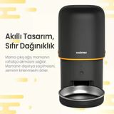 Haustier Pf02 Akıllı Otomatik Mama Kabı, App-Wifi Uzaktan Kontrol, 4Lt Hazne, Metal Kase (Siyah)