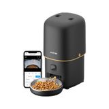 Haustier Pf05 Siyah Kameralı 1080p Fhd Gece Görüş Akıllı Otomatik Kedi Mama Kabı, Tuya App-wifi Uzaktan Kontrol, Sesle Çağırma, 2.4ghz-5ghz, 4lt Hazne, Metal Kase siyah