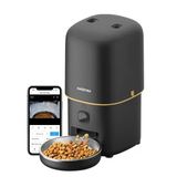 Haustier Pf05 Siyah Kameralı 1080P Fhd Gece Görüş Akıllı Otomatik Kedi Mama Kabı, Tuya App-Wifi Uzaktan Kontrol, Sesle Çağırma, 2.4Ghz-5Ghz,
