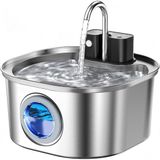 Haustier PWL010 Otomatik Kablosuz Kedi Su Pınarı, Sensörlü , Bataryalı , Ultra Sessiz, Çelik , 3.2Lt Hazne