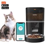 Haustier QQ003 Akıllı Kedi/köpek Otomatik Mama Kabı, App-Wifi ile Uzaktan Kontrol, Öğün Planlama,porsiyon Belirleme,6lt Hazne, Metal Kase - Siyah