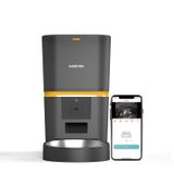 Haustier QQ005 Kameralı Akıllı Kedi Köpek Otomatik Mama Kabı, Tuya App-Wifi Uzaktan Kontrol, Sesle Çağırma, 480P Kamera, 6lt Hazne, Metal Kase (Siyah)
