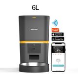 Haustier QQ005 Kameralı Akıllı Kedi Köpek Otomatik Mama Kabı, Tuya App-Wifi Uzaktan Kontrol, Sesle Çağırma, Ayarlanabilir 480P Kamera, 6lt Hazne, Siyah