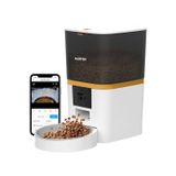 Haustier Qq009 Beyaz Gece Görüşlü 1080p Fhd Kameralı, Akıllı Kedi Köpek Otomatik Mama Kabı, Tuya App-wifi Uzaktan Kontrol, Sesle Çağırma, 2.4ghz-5ghz, 6lt Hazne, Metal Kase beyaz-gri