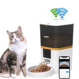 Haustier QQ009 Gece Görüşlü 1080P FHD kameralı, Akıllı Kedi Köpek Otomatik Mama Kabı, Tuya App-Wifi Uzaktan Kontrol, Sesle Çağırma, 2.4Ghz-5Ghz, 6Lt hazne, Metal Kase (Beyaz)