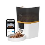 Haustier QQ009 Gece Görüşlü 1080P FHD kameralı, Akıllı Otomatik Kedi Mama Kabı, Tuya App-Wifi Uzaktan Kontrol, Sesle Çağırma, 2.4Ghz-5Ghz, 6Lt hazne, Metal Kase (Beyaz)