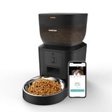 Haustier QQ025 Kameralı Akıllı Kedi Otomatik Mama Kabı, Tuya App-Wifi Uzaktan Kontrol, Ayarlanabilir 480P Kamera, 4lt Hazne (Siyah)
