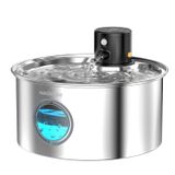 Haustier W2 Otomatik Kedi Su Sebili, Su Pınarı, Radar Sensörlü, Şarj Edilebilir, 4000mAh Bataryalı, Kablosuz Kullanım, 3.2L Paslanmaz Çelik Metal Tasarım