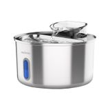 Haustier Wf009l-w Metal Tasarım Pencereli Otomatik Kedi Su Sebili,kedi Su Çeşmesi, Su Pınarı 3.5lt Geniş Hazne, Sus304 Çelik, Ultra Sessiz, Çok Katmanlı Filtrasyon gri
