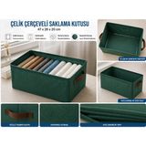 Hauswert 1 Adet Çekmece, Dolap Içi Düzenleyici Çelik Kenar Çerçeve Destekli Yırtılmaz Esnemez Kumaş Hurç - 0 - Siyah - YEŞİL