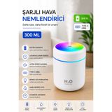 hauswert Şarjlı 300ml Ultrasonik Oda ve Araç Hava Nemlendirici Buhar Makinesi Ve Aroma Difüzörü Koku