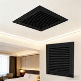 Hava Filtresi Koruma Izgarası, 35 x 35 cm, Siyah Çelik, Hava Filtresi için - HVAC Havalandırma Kanalları için Ağır Hizmet Kapağı Duvar Montajı ve