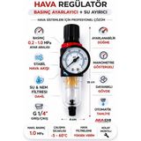 Hava Kompresör Seti, Filtre, Regülatör, Su Ayırıcı, Basınç Ayarlayıcı, Saatli - Seçenek 1