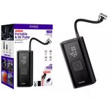 Hava Kompresörü, 150 PSI Dijital Göstergeli Oto Kompresör, Araba, Motosiklet, Bisiklet ve Top İçin, Taşınabilir Şarjlı Kullanım, Fener Işığı, 4500 Mah Batarya, 3 Farklı Başlık (PSI,KPA,BAR,KG/CM²)
