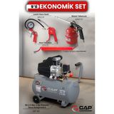 Hava Kompresörü Pistonlu 50 Lt 4 Parça Havalı Set