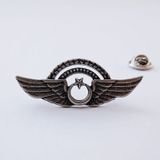 Hava Kuvvetleri Çift Köprülü Pilot Bröve Gümüş Oksit 45mm Gümüş