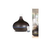 Hava Nemlendirici 7 Led Işıklı Aromatik Oda Kokusu 550 Ml Gümüş Renk Aroma Difüzörü Buhar Makinesi Kumandalı (Kahverengi Koyu)