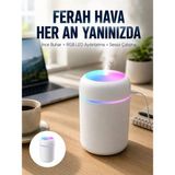 Hava Nemlendirici Buhar Makinesi LED Işıklı USB Dekoratif Nemlendirici Yeni Nesil Midastech - Çok Renkli