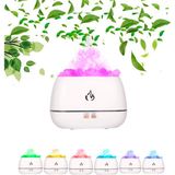 Hava Nemlendirici Tuz Lambalı Tuz Hediyeli Humidifier 260 ml Salt Lamp Ultrasonik Gece Lambası - Beyaz