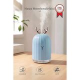 Hava Nemlendiricisi Buhar Makinesi Geyik Figürlü Aroma Difüzör 220 Ml H1 Mavi