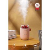 Hava Nemlendiricisi Buhar Makinesi Led Işıklı Odun Ateşi Efektli 280 ML H16 Pembe