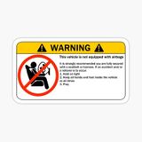 Hava Yastığı Sticker Oto Etiket Araba Yapıştırma 13Cm