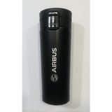 Havacı Uçuş Dünyası Airbus Logo Baskılı Termos Mug - Siyah