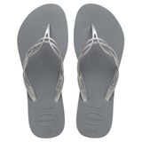 Havaianas Flash Sweet, rahat, uzun ömürlü ve şık parmak arası terlik, çapraz ve modellenmiş kayışlar, kaymaz ince taban, kadın, Çelik Gri Çelik Gri, 39/40 EU