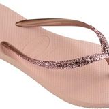 Havaianas Kadın İnce Glitter Parmak Arası Terlik, Bale Gül Altın Allık, 41/42 EU