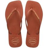 Havaianas Kadın Terlik, Dark Brown, 41-42 Beden, Square Logo Pop U