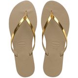 Havaianas Kadın You Metallic ev ayakkabısı, Metalik Altın Kum, 41/42 EU