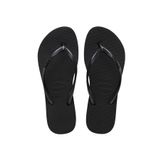 Havaianas – Slim Flatform, zarif, uzun ömürlü ve çok yönlü banyo terliği, 2,5 cm kalınlığında taban, ince kayış, kadın, Siyah, 41/42 EU