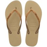 Havaianas Slim Glitter Kahverengi Terlik, 37-38, 4146975, Dark Brown, Kadın
