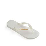 Havaianas Slim Logo Metalik, Parmak Arası Terlik Kadın, Beyaz, 39/40 EU