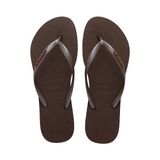 Havaianas Slım Logo Metallıc Parmak Arası Terlik - Kahverengi